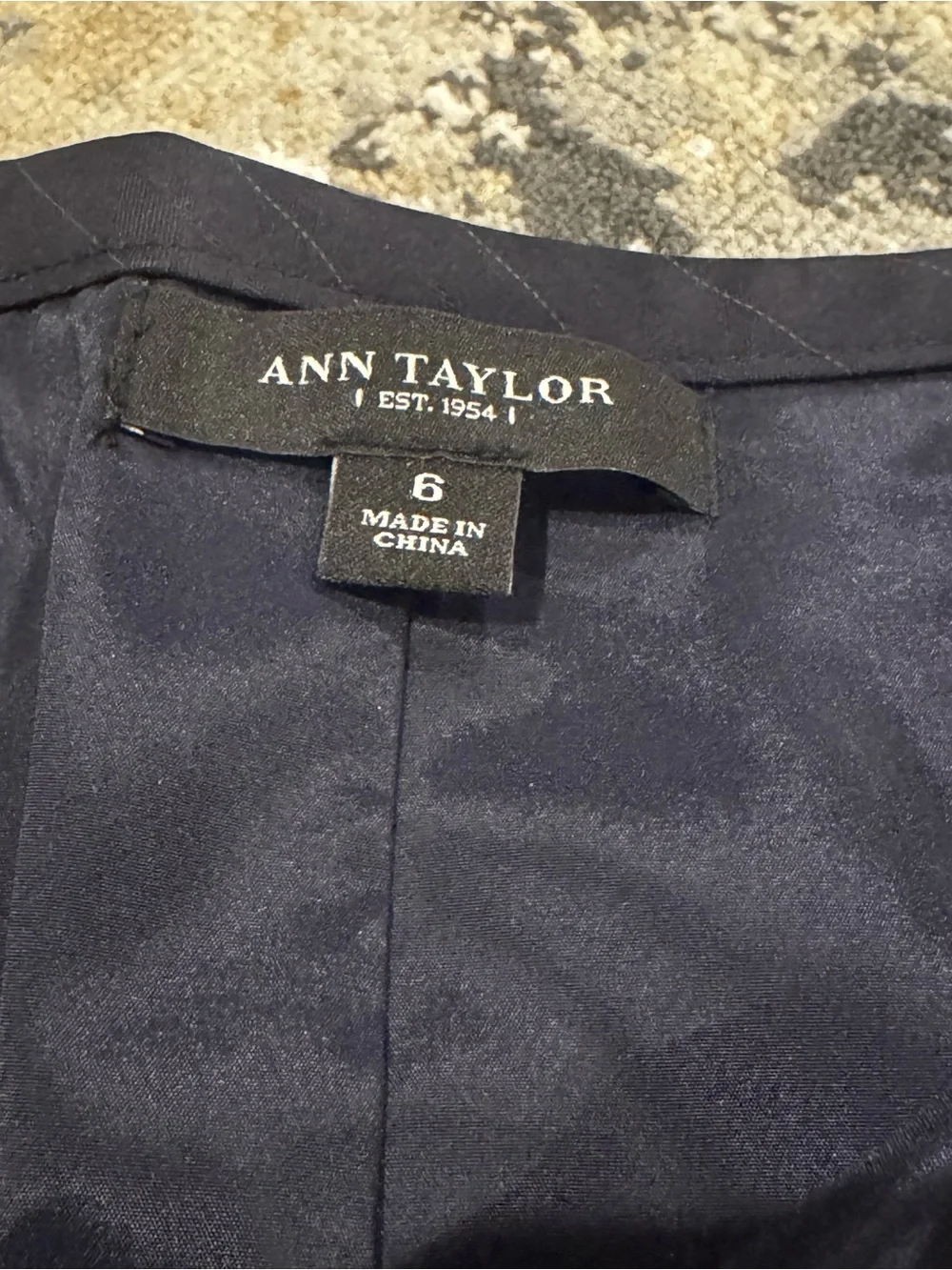 Ann Taylor Black Pinstripe Pencil Skirt
